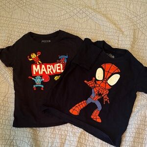 Marvel Black T-Shirts with Superhero Designs